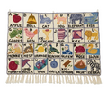 Alphabet Tapestry, Dusty Blue